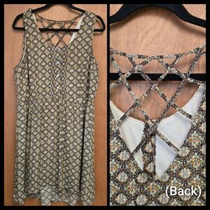 Daniel Rain Sleeveless Dress with Crisscross Back